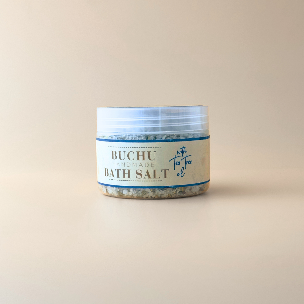 Buchu & Tea Tree Oil Bath Salt Skimmelberg Bath Additives bath, bath salts, buchu and tea tree oil, skincare