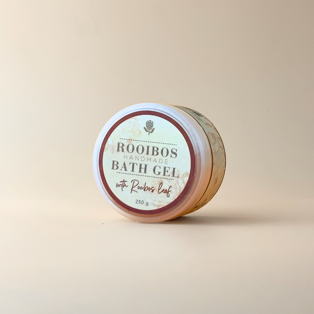Handmade Rooibos Bath Gel for Relaxation Skimmelberg Bath Additives bath, bath salts, buchu and tea tree oil, skincare Skimmelberg