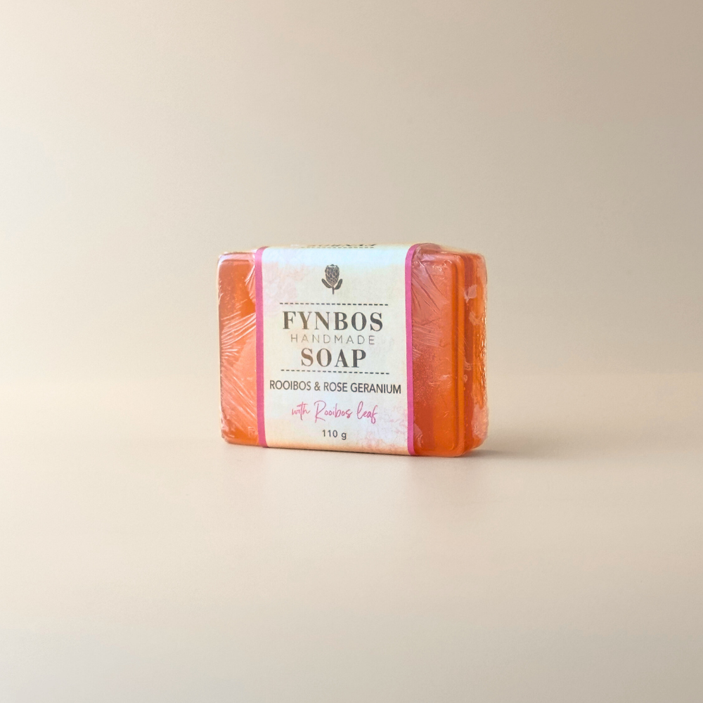 Natural Rooibos & Rose Geranium Soap Skimmelberg Bar Soap natural soap, rooibos and rose geranium soap, rooibos soap, skimmelberg, soap Skimmelberg