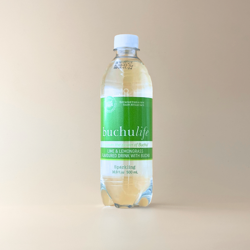 Sparkling Herbal Water with Lime & Lemongrass Skimmelberg buchulife, herbal water